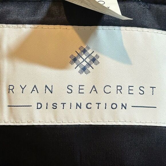 Ryan Seacrest Distinction Suit Jacket Navy Blue 38R 100% Wool - Picture 5 of 6